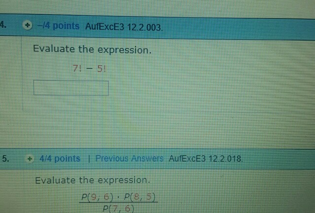 evaluate the expression p 9 2 p 6 5