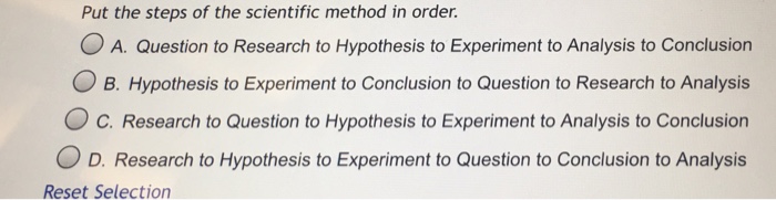 ðŸ˜  Put the steps of the scientific method in order. What Are the Seven