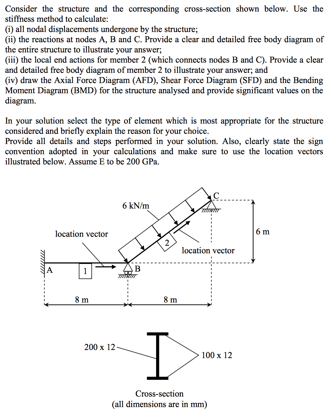 Consider the structure and the corresponding