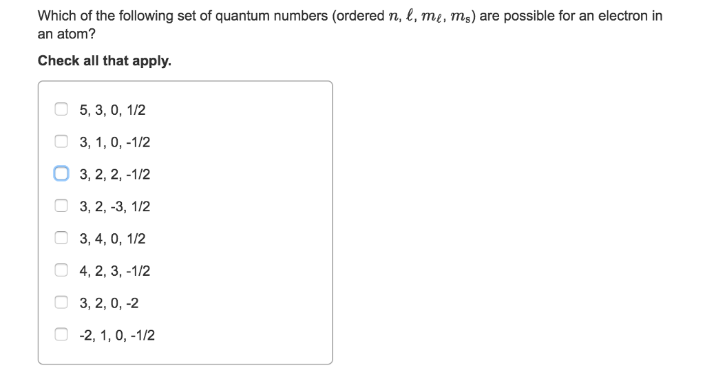 solved-which-of-the-following-set-of-quantum-numbers-chegg