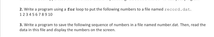 Solved Write a program using a for loop to put the following | Chegg.com