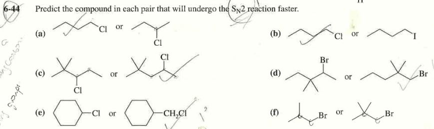 Solved Predict the compound in each pair that will undergo | Chegg.com