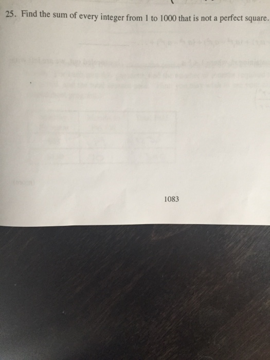 Solved Find the sum of every integer from 1 to 1000 that is | Chegg.com