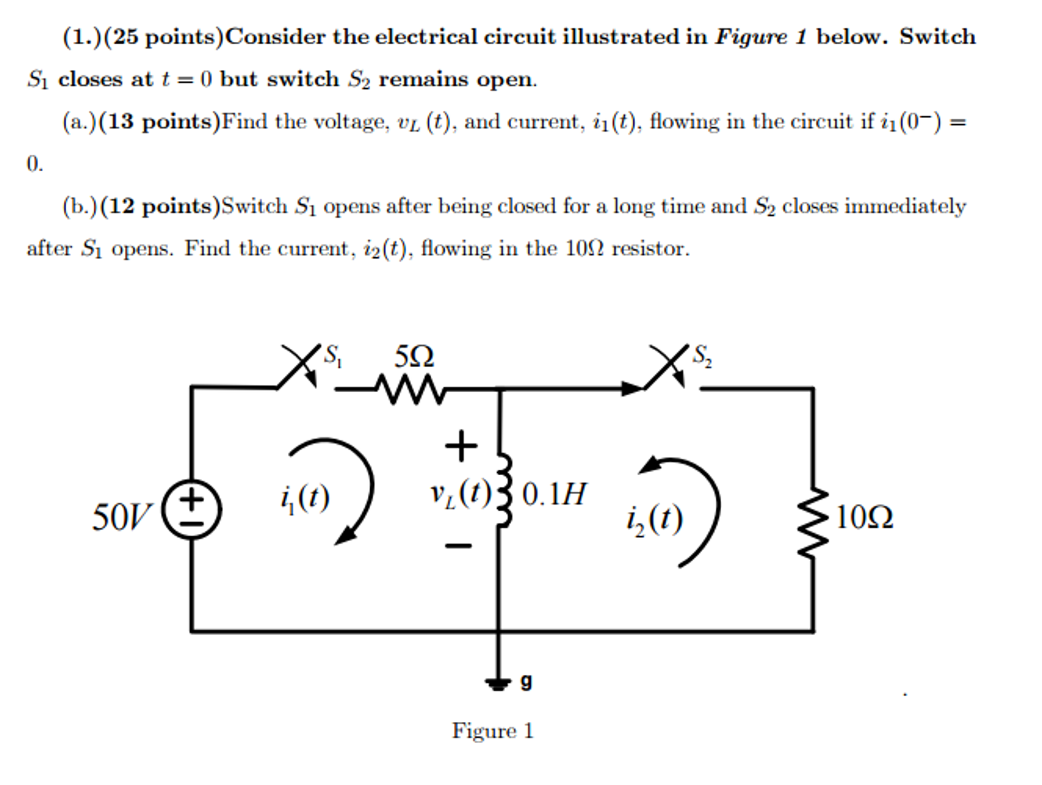 Solved Consider the electrical circuit illustrated in Figure | Chegg.com