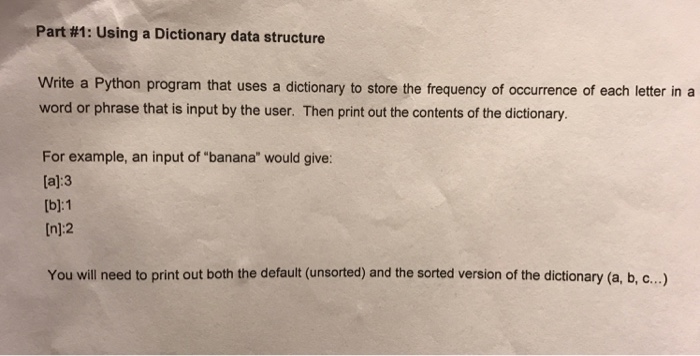 Solved Write a python program that uses a dictionary to | Chegg.com