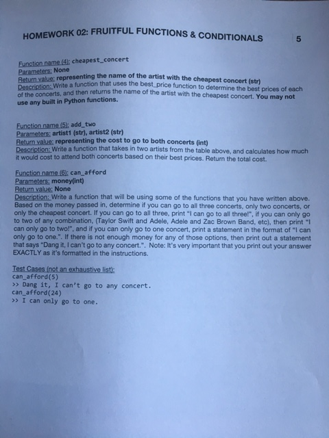 Solved HOMEWORK 02: FRUITFUL FUNCTIONS& CONDITIONALS 4 Part | Chegg.com