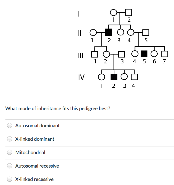 Solved What mode of inheritance fits this pedigree best? | Chegg.com