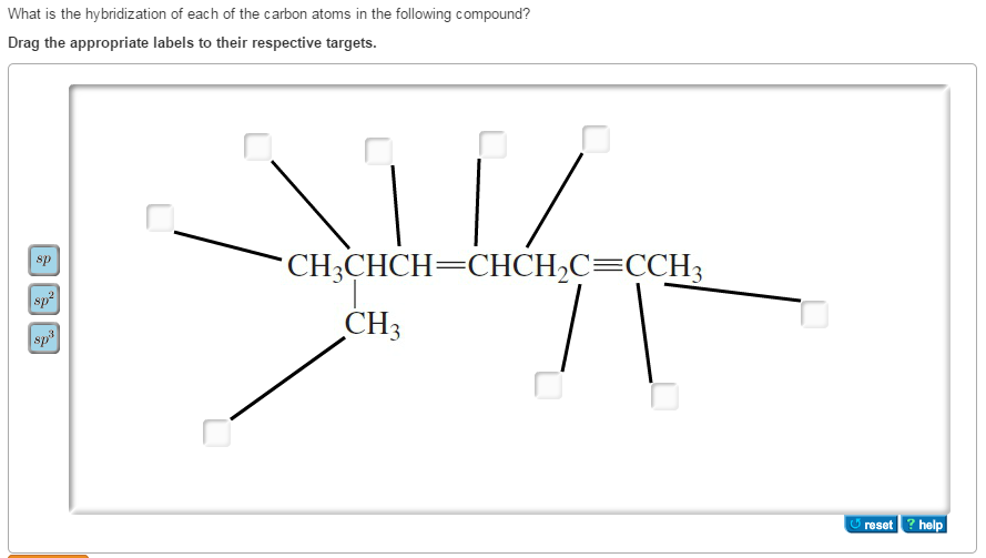 Solved What is the hybridization of each of the carbon atoms | Chegg.com