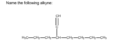 Name The Following Alkyne: CH | Chegg.com
