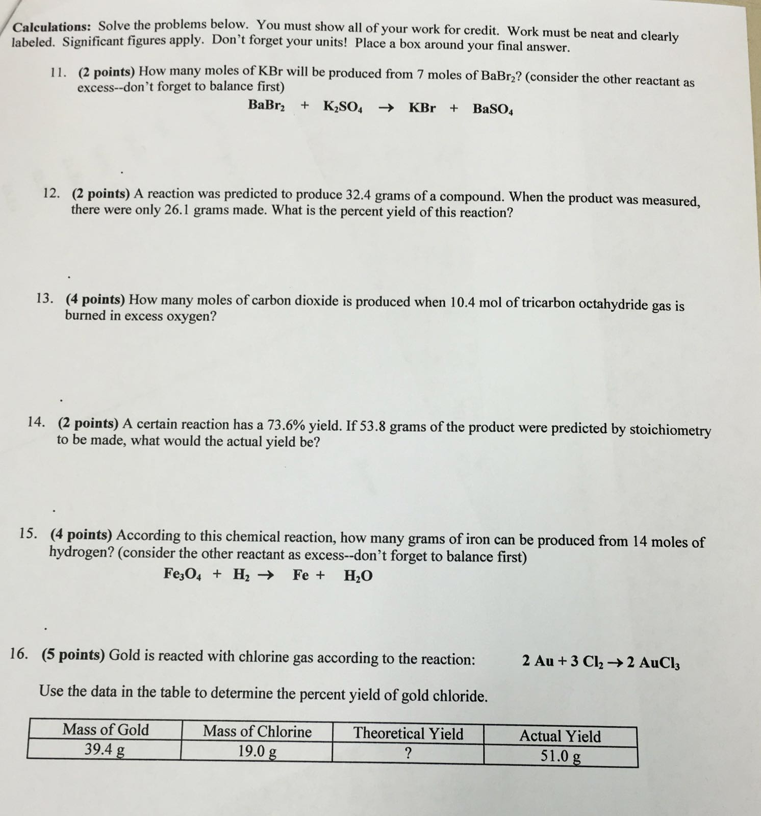 Solved Solve the problems below. You must show all of your | Chegg.com