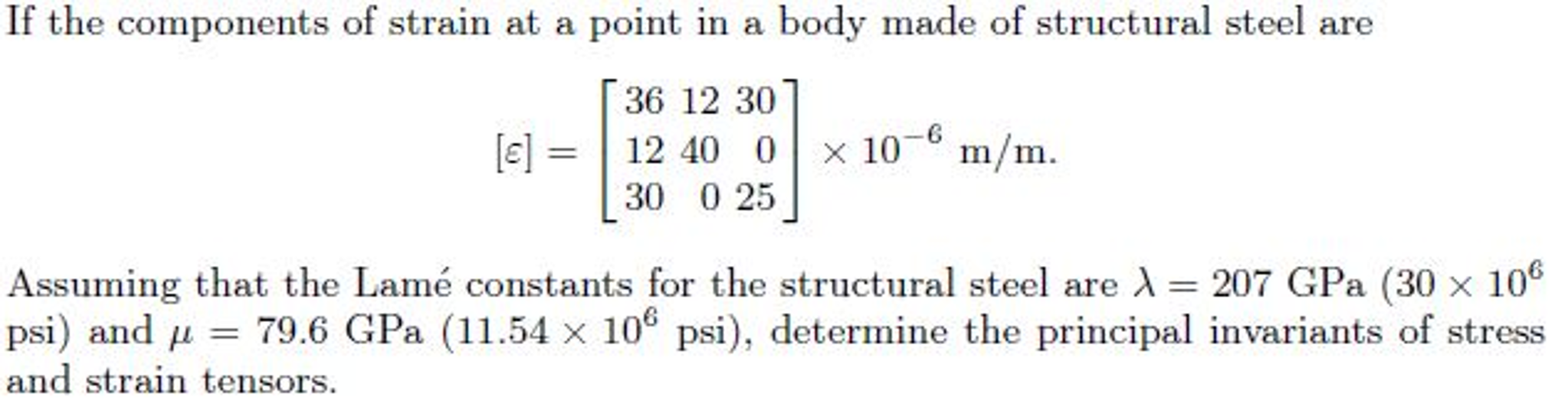 Solved If the components of strain at a point in a body made | Chegg.com