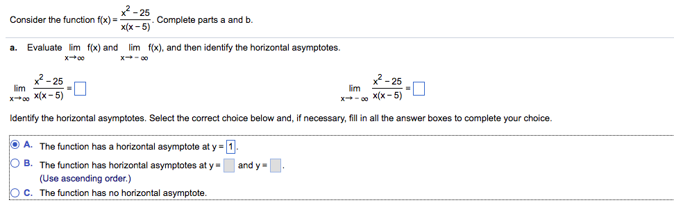 Solved x 25 Complete parts a and b Consider the function | Chegg.com