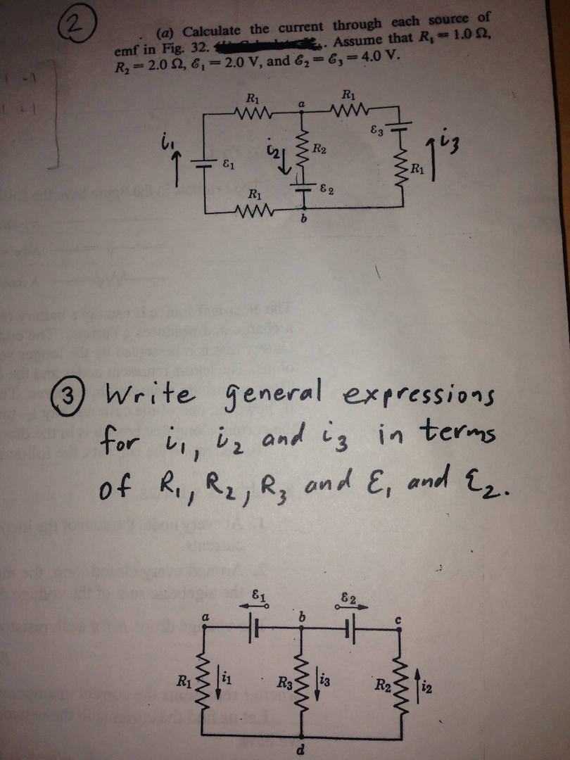 Solved: Calculate The Current Through Each Source Of Emf I... | Chegg.com