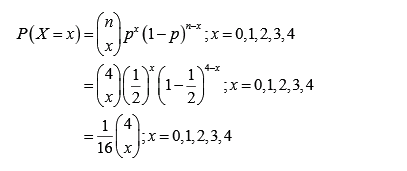 Solved P(X = x) = (n x)px (1 - p)n-x; x = 0, 1, 2, 3, 4 = | Chegg.com