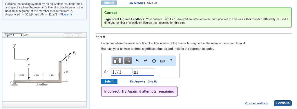 Solved Replace the loading system by an equivalent resultant | Chegg.com