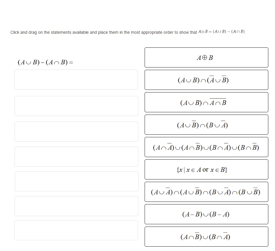 Solved Click And Drag On The Statements Available And Place | Chegg.com