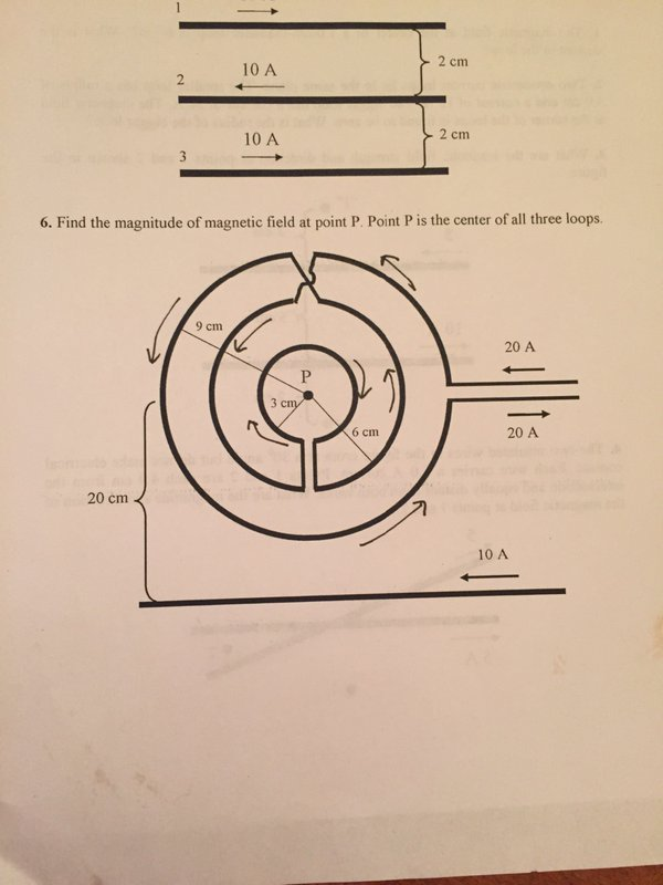 Solved #6. Find the magnitude of magnetic field at point | Chegg.com