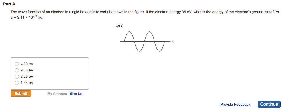 Solved The wave function of an electron in a rigid box | Chegg.com