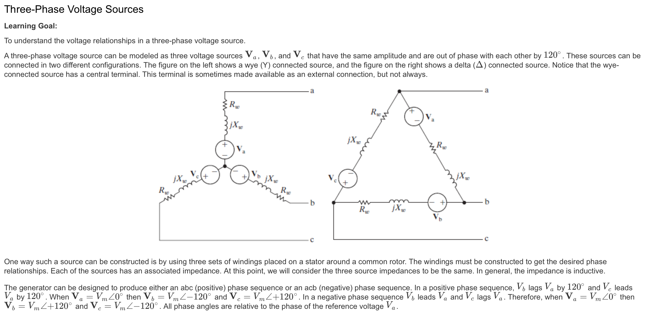 Solved ThreePhase Voltage Sources Learning Goal To 