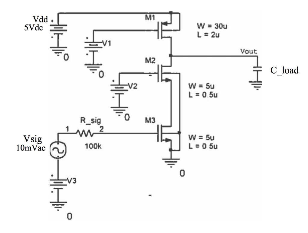 Solved The PMOS transistor M1 with L1=2 um, W1 = 30 um
