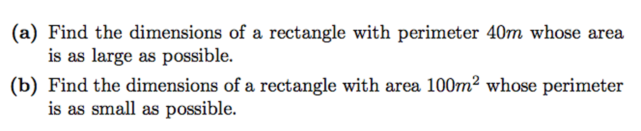 find the area of rectangle whose dimensions are given below