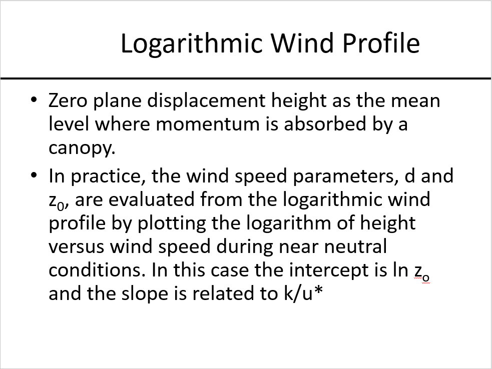 Solved Assume the 10 m wind speed is 2.5 m/s. Calculate the