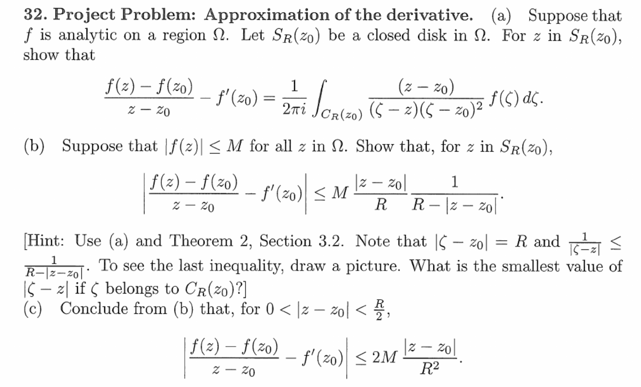 Solved Approximation of the derivative, (a) Suppose that f | Chegg.com