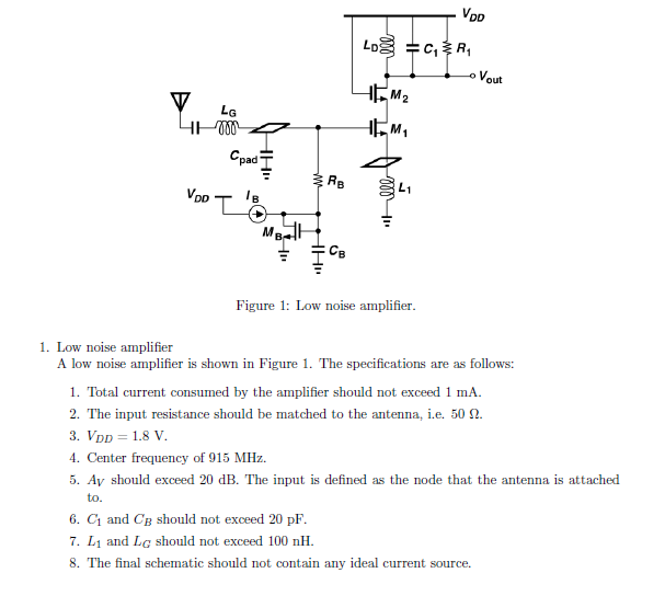 Low noise amplifier. Low noise amplifier A low noise