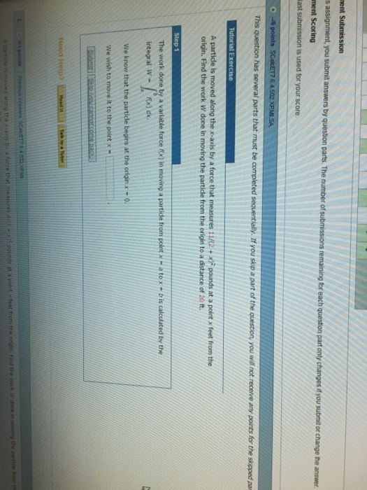 solved-a-particle-is-moved-along-the-x-axis-by-a-force-that-chegg