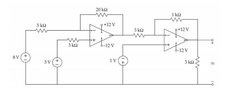 Solved Find v0 in the following circuit if the operational | Chegg.com