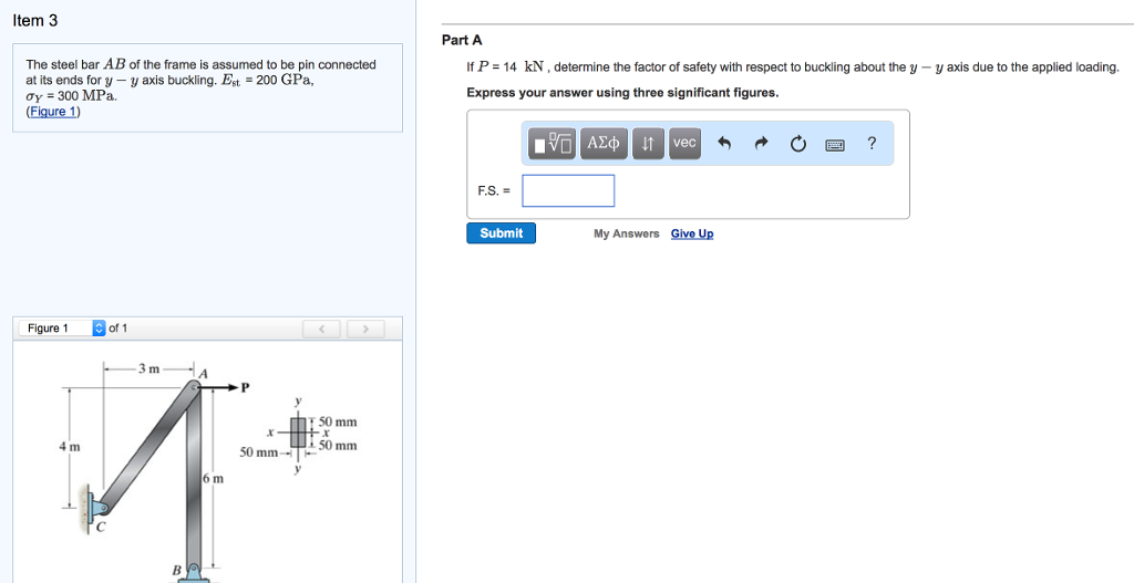 Solved The Steel Bar AB Of The Frame Is Assumed To Be Pin | Chegg.com