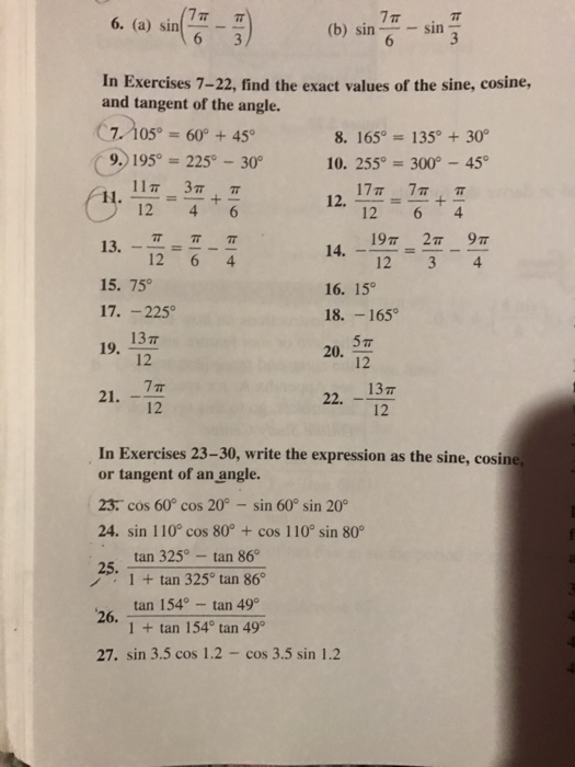 Sin 7 Pi 6