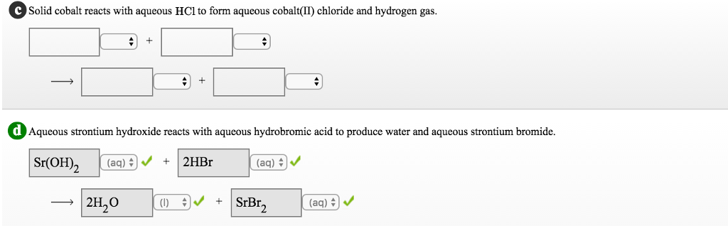 cobalt chloride and water equation