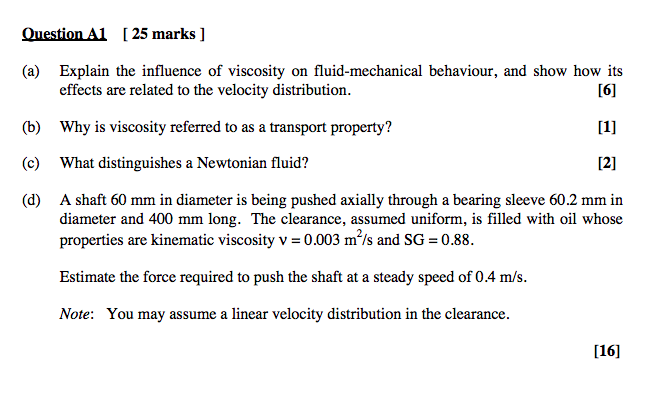 Solved In Figure QA1 the fluid is gasoline at 20oC flowing | Chegg.com
