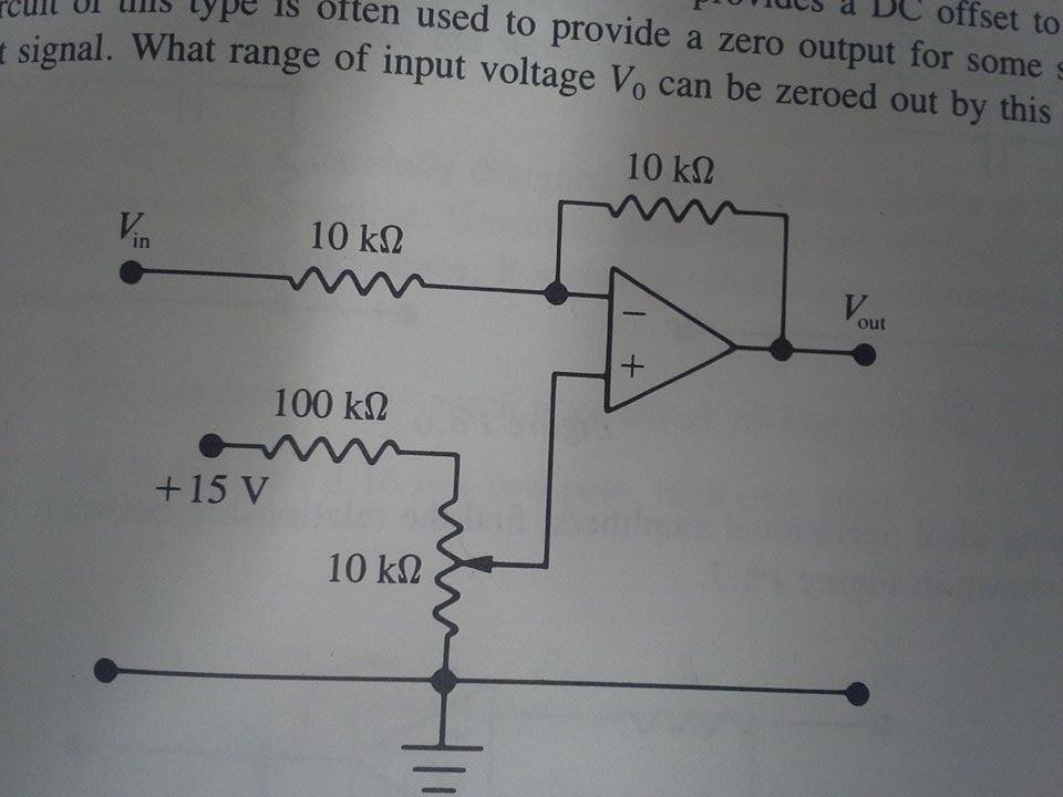 Solved The variable resistor in the circuit provides a DC
