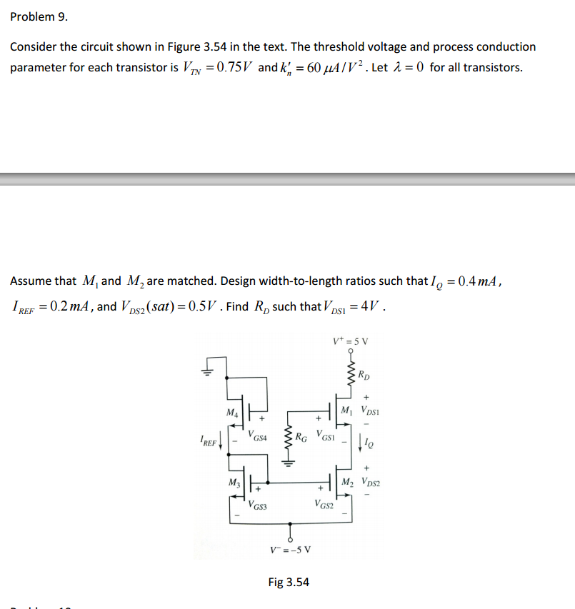 Solved Consider The Circuit Shown In Figure 3.54 In The | Chegg.com