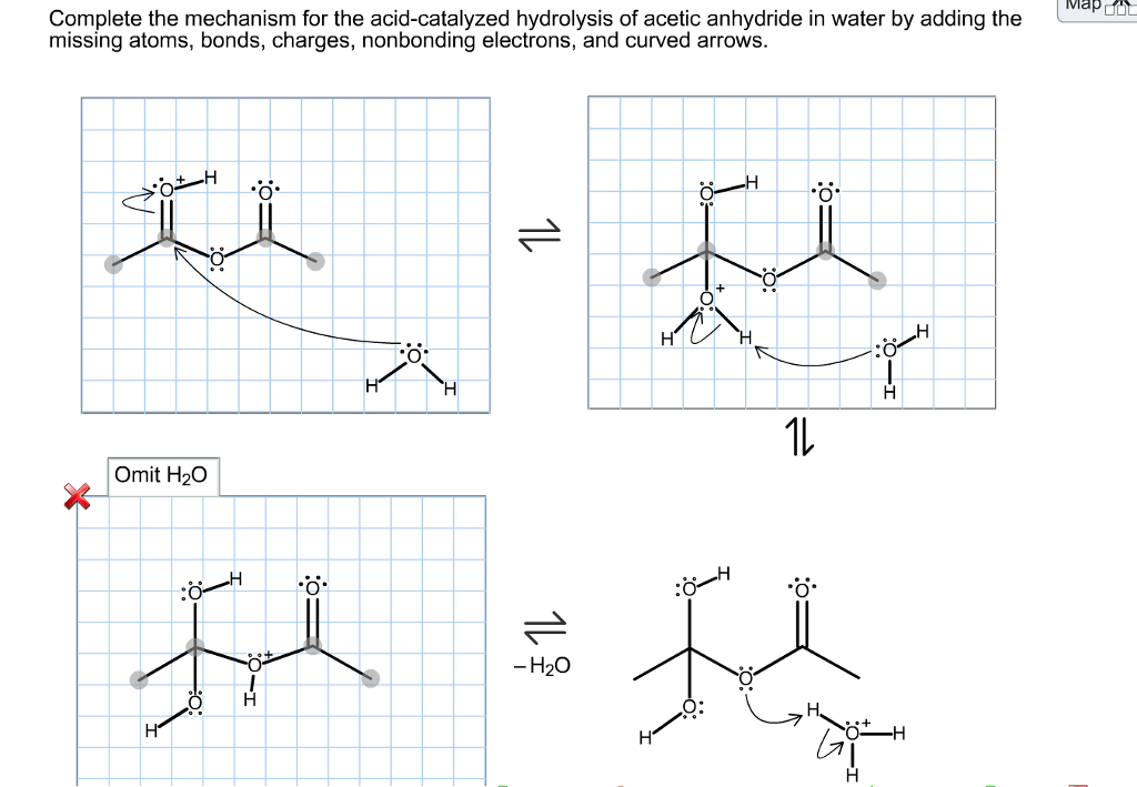 Solved Complete the mechanism for the acid-catalyzed | Chegg.com