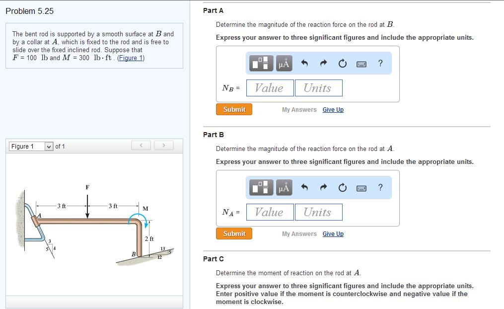 Solved Problem 5.25 Part A Determine the magnitude of the | Chegg.com