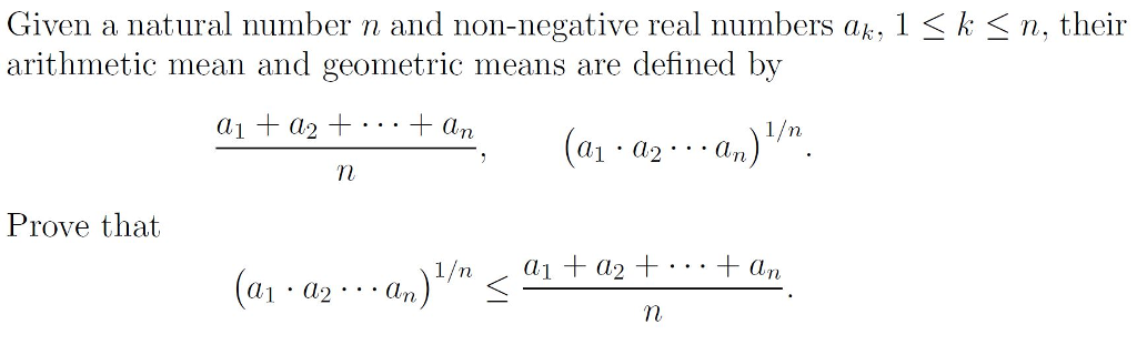 Solved Given A Natural Number N And Non-negative Real | Chegg.com