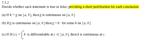 Solved Decide whether each statement is true or false, | Chegg.com
