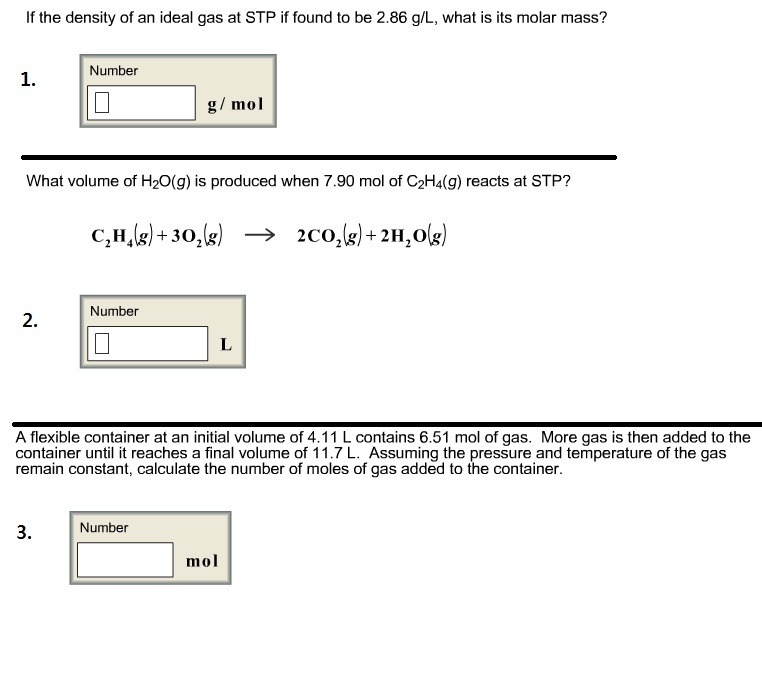 Solved If the density of an ideal gas at STP if round to be