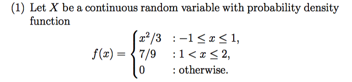 finding cdf from pdf