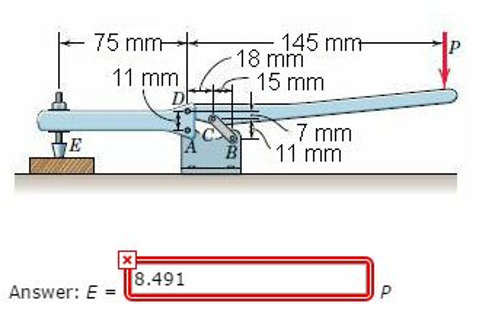 Solved Determine the magnitude of the vertical clamping