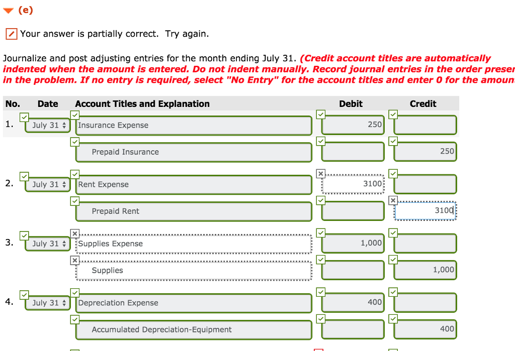 Solved Accounting Cycle Review 44 (Part Level Submission)