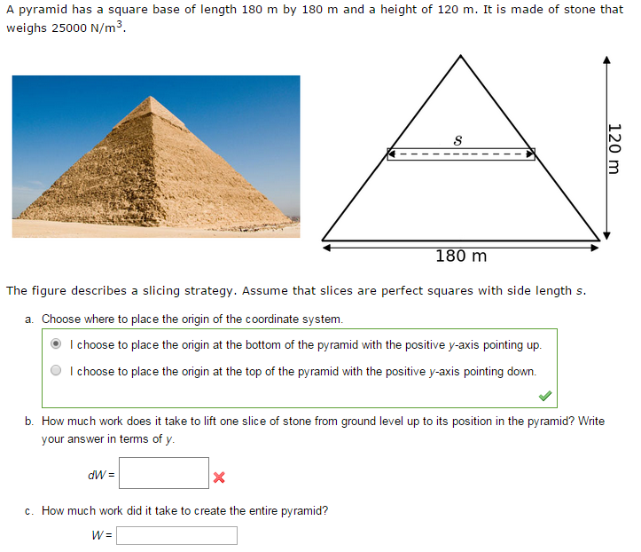 Solved A pyramid has a square base of length 180 m by 180 m