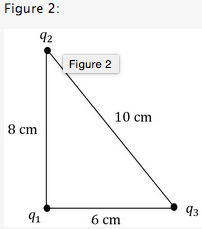 Solved Three point charges are fixed in place in a right | Chegg.com