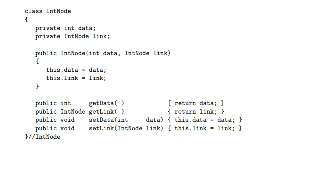Solved 14. Below is an outline of a class that implements a | Chegg.com
