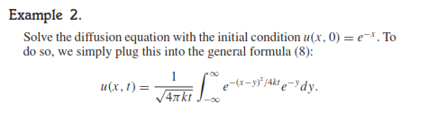 Solved Example 2. Solve the diffusion equation with the | Chegg.com