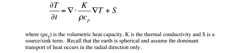 where (rho cp) is the volumetric heat capacity, K is | Chegg.com