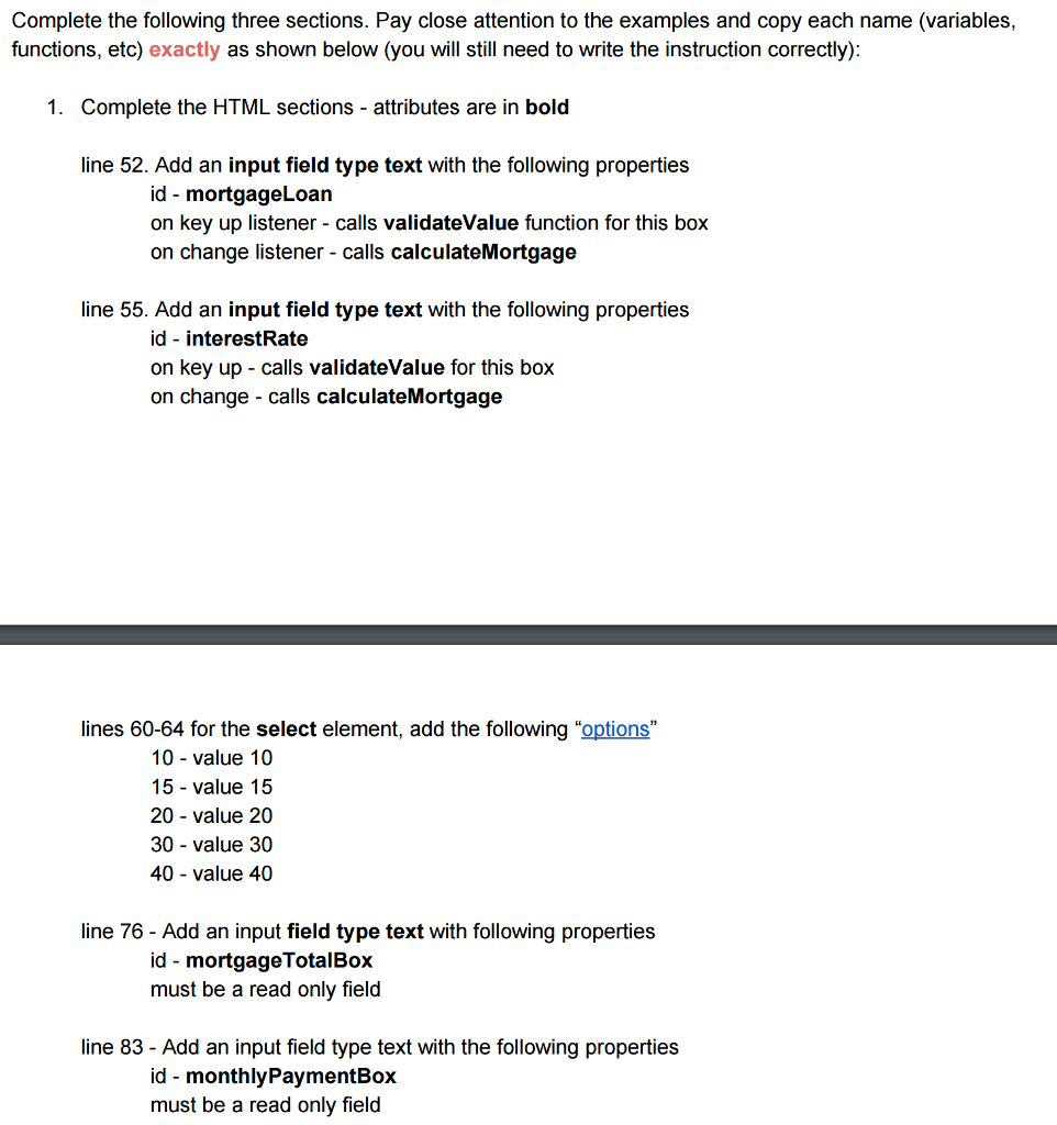 Solved Please Help!! I need to fill in my HTML code using | Chegg.com